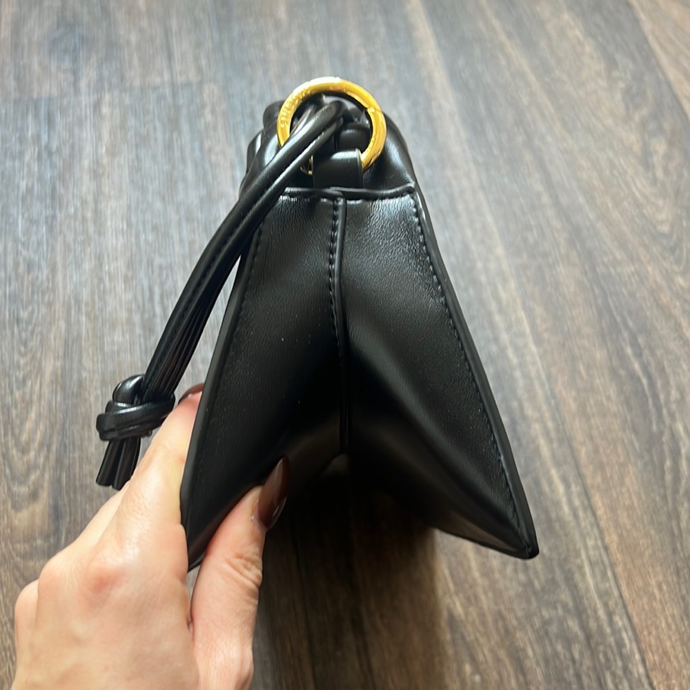 Drawstring Handbag - Black - Picture 3 of 6